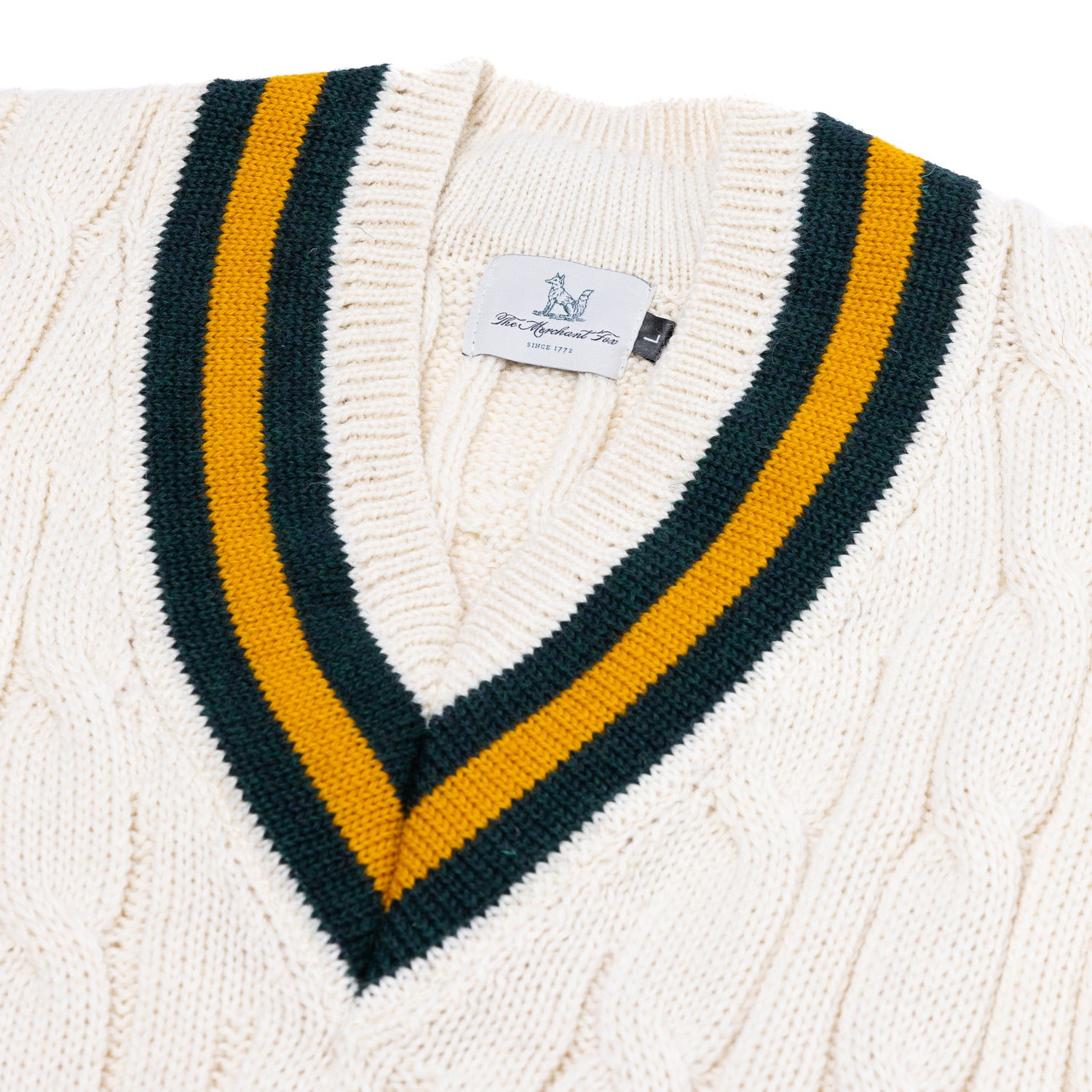 Fox Brothers x MJ: Original "Fox Club" Cricket Sweater made from British Wool